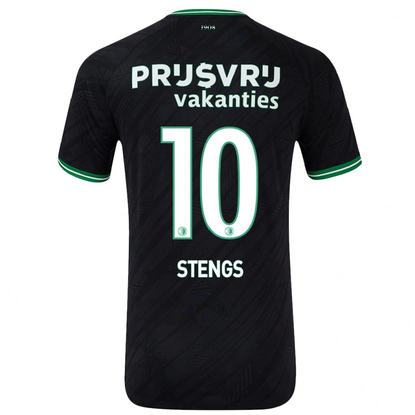 Danxen Kvinnor Calvin Stengs #10 Svart Grön Bortatröja Matchtröjor 2024/25 Tröjor T-Tröja