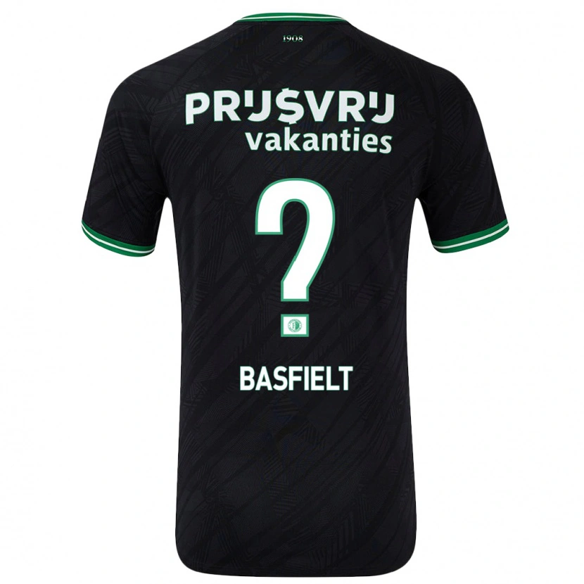 Danxen Kvinnor Jessy Basfielt #0 Svart Grön Bortatröja Matchtröjor 2024/25 Tröjor T-Tröja