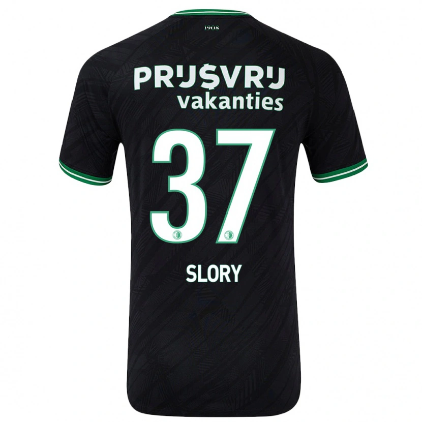 Danxen Kvinnor Jaden Slory #37 Svart Grön Bortatröja Matchtröjor 2024/25 Tröjor T-Tröja