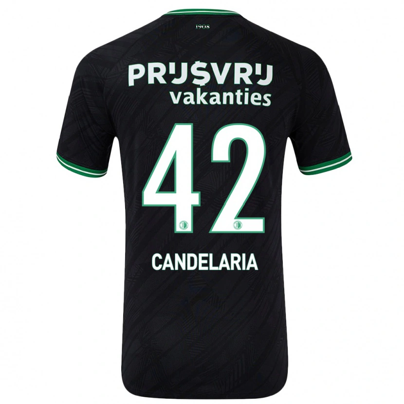 Danxen Kvinnor Jayden Candelaria #42 Svart Grön Bortatröja Matchtröjor 2024/25 Tröjor T-Tröja