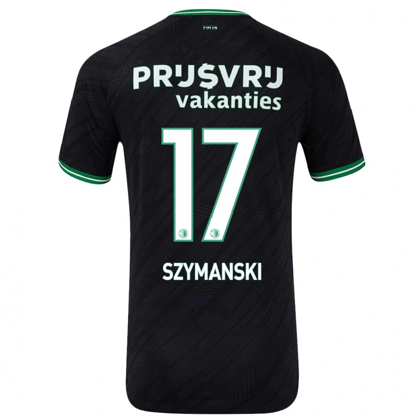 Danxen Kvinnor Sebastian Szymanski #17 Svart Grön Bortatröja Matchtröjor 2024/25 Tröjor T-Tröja