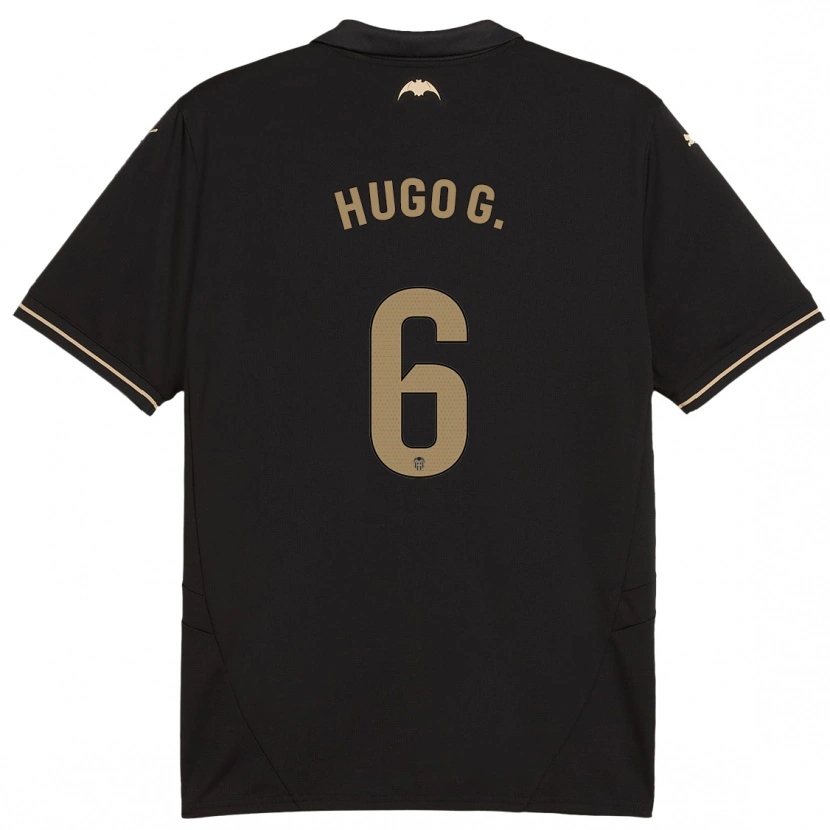 Danxen Kvinnor Hugo Guillamón #6 Svart Bortatröja Matchtröjor 2024/25 Tröjor T-Tröja