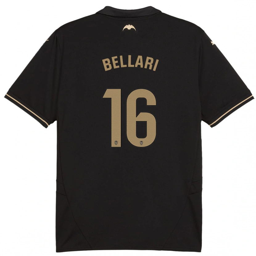 Danxen Kvinnor Hamza Bellari #16 Svart Bortatröja Matchtröjor 2024/25 Tröjor T-Tröja