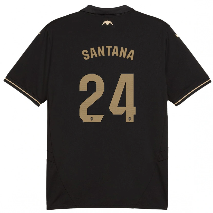 Danxen Kvinnor Ismael Santana #24 Svart Bortatröja Matchtröjor 2024/25 Tröjor T-Tröja
