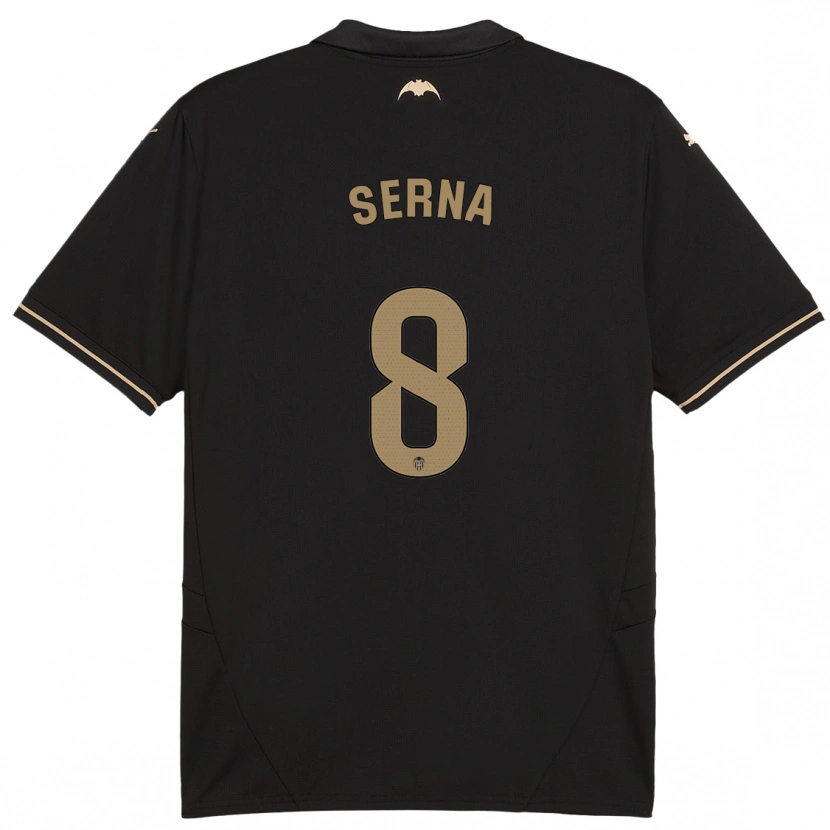 Danxen Kvinnor Liced Serna #8 Svart Bortatröja Matchtröjor 2024/25 Tröjor T-Tröja
