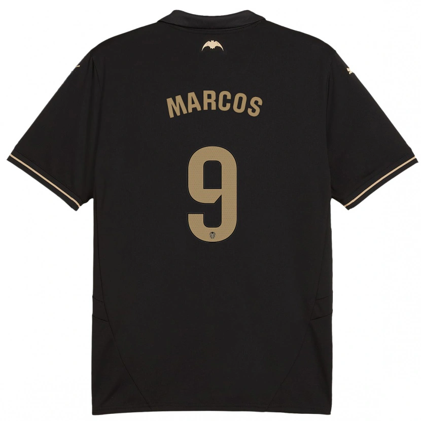 Danxen Kvinnor Ana Marcos #9 Svart Bortatröja Matchtröjor 2024/25 Tröjor T-Tröja