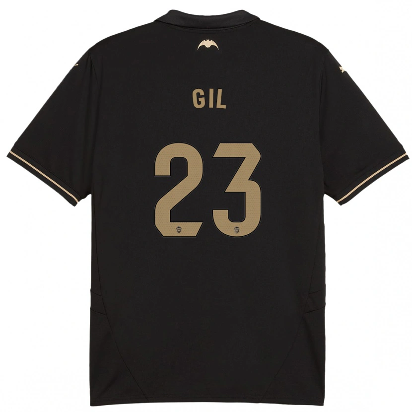 Danxen Kvinnor Elena Gil #23 Svart Bortatröja Matchtröjor 2024/25 Tröjor T-Tröja