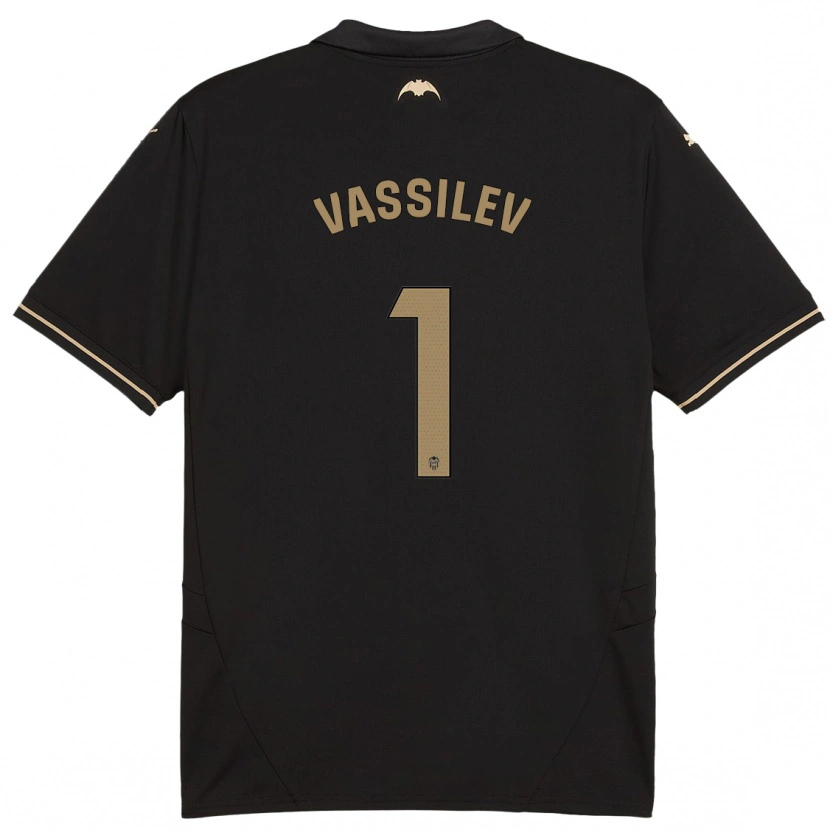 Danxen Kvinnor David Vassilev #1 Svart Bortatröja Matchtröjor 2024/25 Tröjor T-Tröja