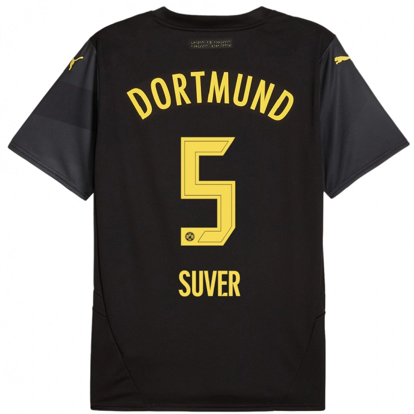 Danxen Kvinnor Mario Suver #5 Svart Gul Bortatröja Matchtröjor 2024/25 Tröjor T-Tröja