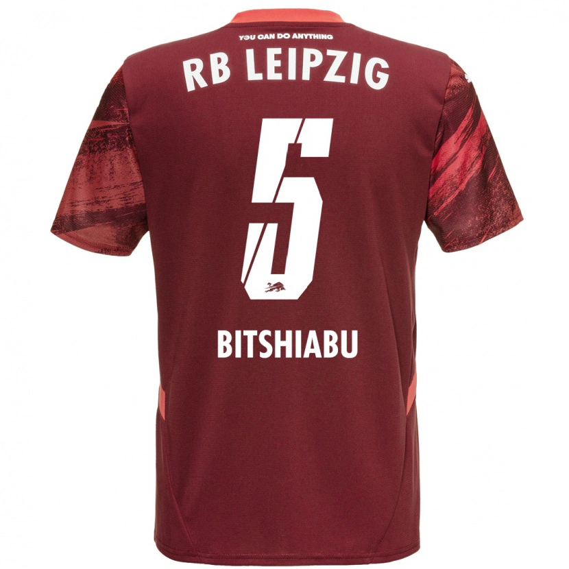 Danxen Kvinnor El Chadaille Bitshiabu #5 Bourgogne Bortatröja Matchtröjor 2024/25 Tröjor T-Tröja