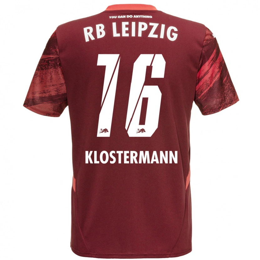 Danxen Kvinnor Lukas Klostermann #16 Bourgogne Bortatröja Matchtröjor 2024/25 Tröjor T-Tröja
