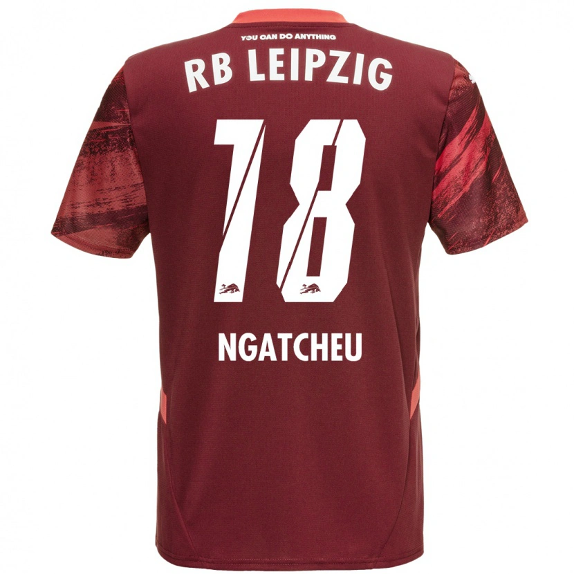 Danxen Kvinnor Yohan Ngatcheu #18 Bourgogne Bortatröja Matchtröjor 2024/25 Tröjor T-Tröja
