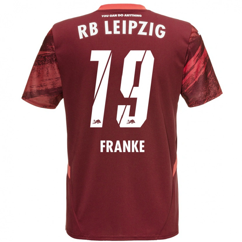 Danxen Kvinnor Lenny Franke #19 Bourgogne Bortatröja Matchtröjor 2024/25 Tröjor T-Tröja