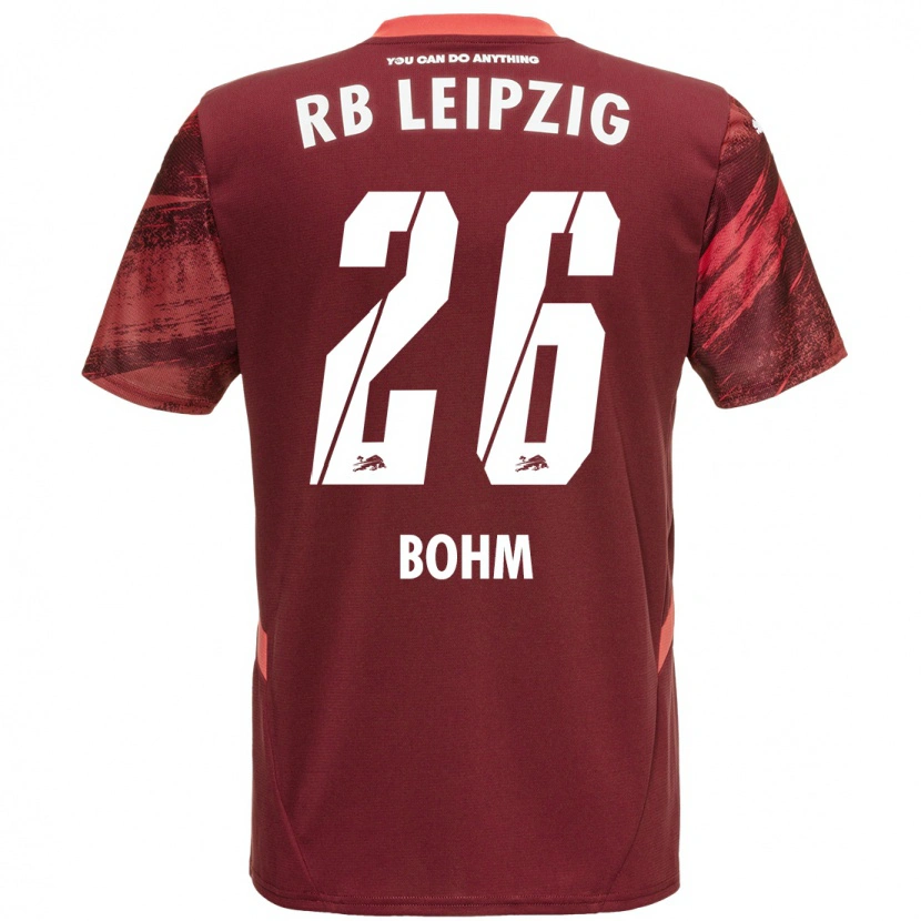 Danxen Kvinnor Pepe Böhm #26 Bourgogne Bortatröja Matchtröjor 2024/25 Tröjor T-Tröja