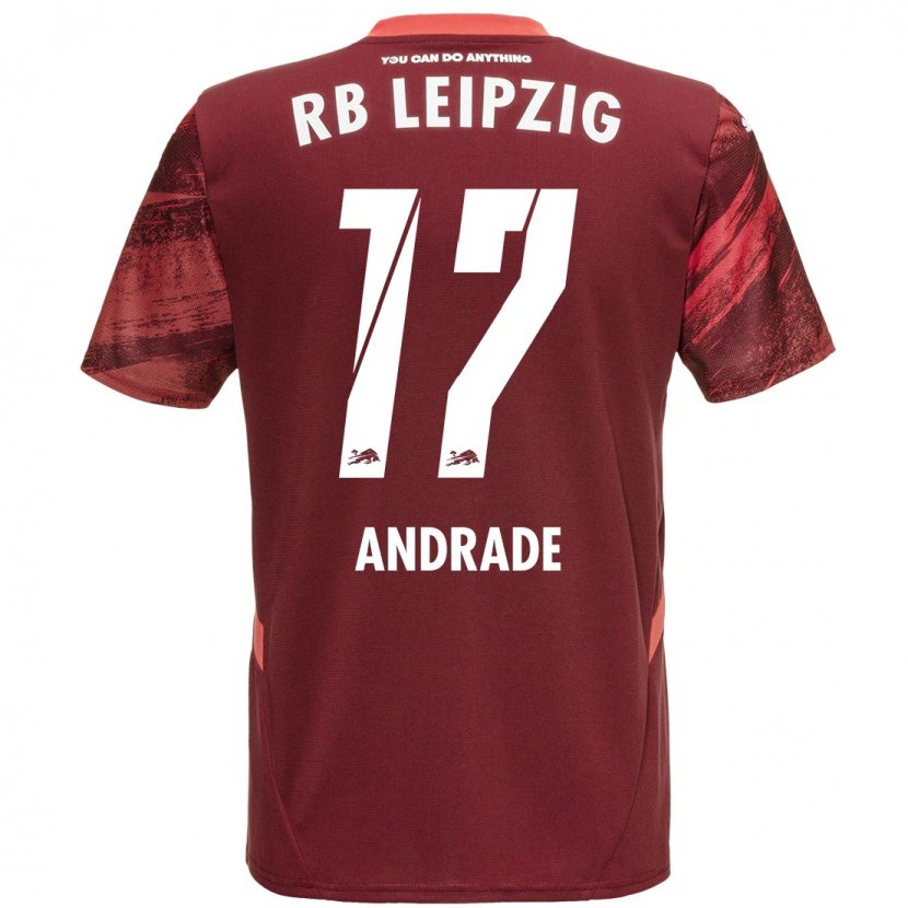 Danxen Kvinnor Lydia Andrade #17 Bourgogne Bortatröja Matchtröjor 2024/25 Tröjor T-Tröja