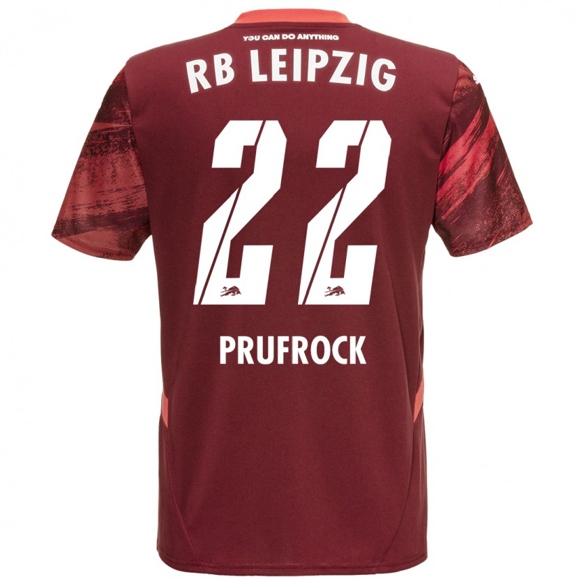 Danxen Kvinnor Silas Prüfrock #22 Bourgogne Bortatröja Matchtröjor 2024/25 Tröjor T-Tröja