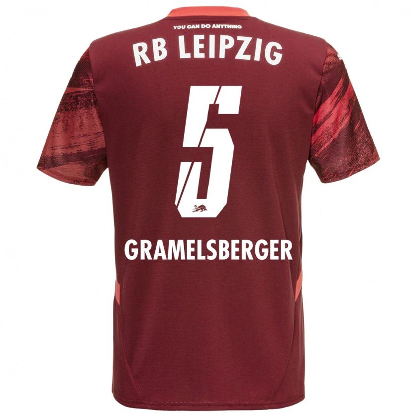 Danxen Kvinnor Lennert Gramelsberger #5 Bourgogne Bortatröja Matchtröjor 2024/25 Tröjor T-Tröja
