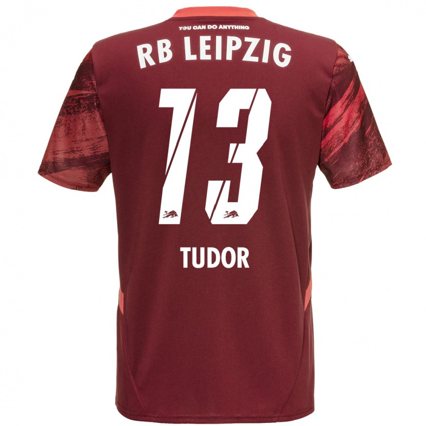 Danxen Kvinnor Aaron Tudor #13 Bourgogne Bortatröja Matchtröjor 2024/25 Tröjor T-Tröja