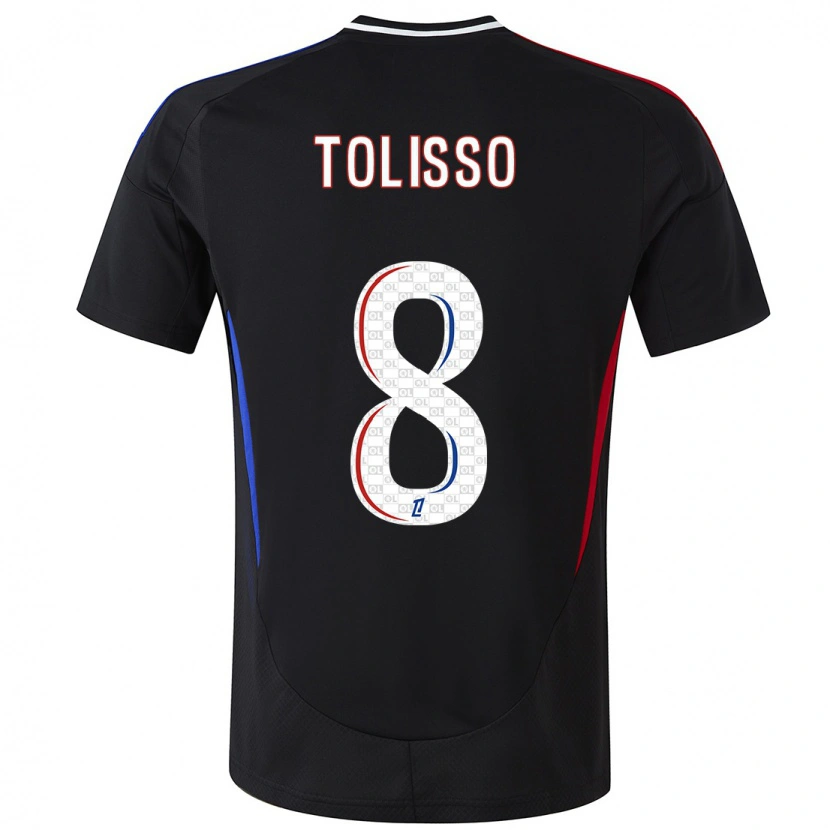 Danxen Kvinnor Corentin Tolisso #8 Svart Bortatröja Matchtröjor 2024/25 Tröjor T-Tröja