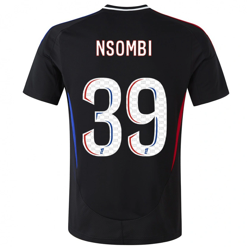 Danxen Kvinnor Gael Nsombi #39 Svart Bortatröja Matchtröjor 2024/25 Tröjor T-Tröja