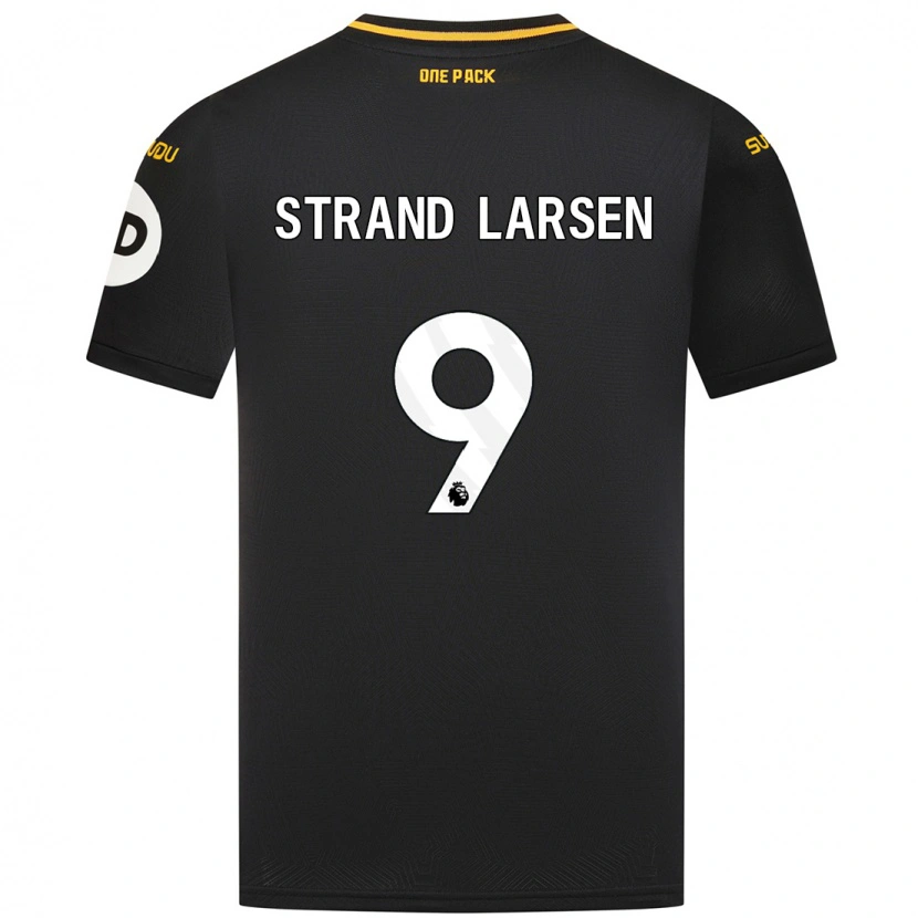 Danxen Kvinnor Jørgen Strand Larsen #9 Svart Bortatröja Matchtröjor 2024/25 Tröjor T-Tröja
