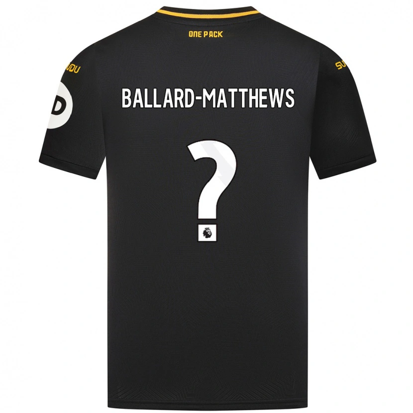 Danxen Kvinnor Emilio Ballard-Matthews #0 Svart Bortatröja Matchtröjor 2024/25 Tröjor T-Tröja