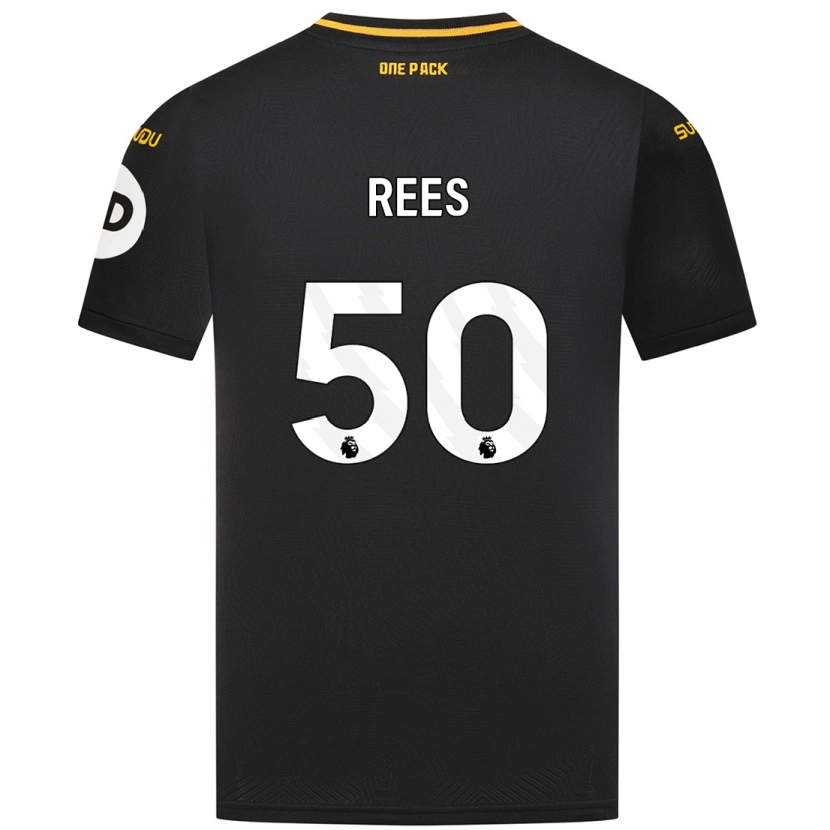 Danxen Kvinnor Mason Rees #50 Svart Bortatröja Matchtröjor 2024/25 Tröjor T-Tröja