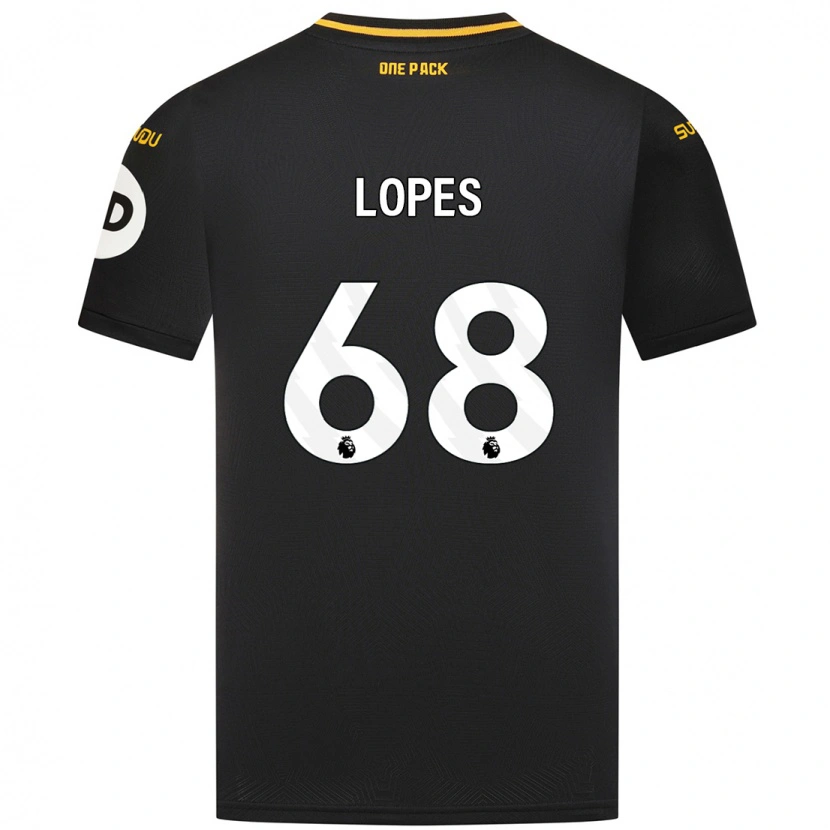 Danxen Kvinnor Leo Lopes #68 Svart Bortatröja Matchtröjor 2024/25 Tröjor T-Tröja