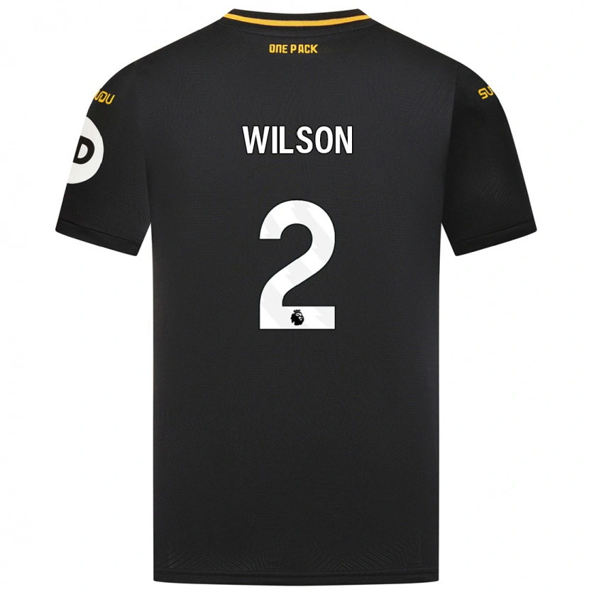 Danxen Kvinnor Ellie Wilson #2 Svart Bortatröja Matchtröjor 2024/25 Tröjor T-Tröja