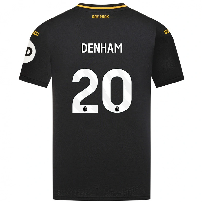 Danxen Kvinnor Ania Denham #20 Svart Bortatröja Matchtröjor 2024/25 Tröjor T-Tröja