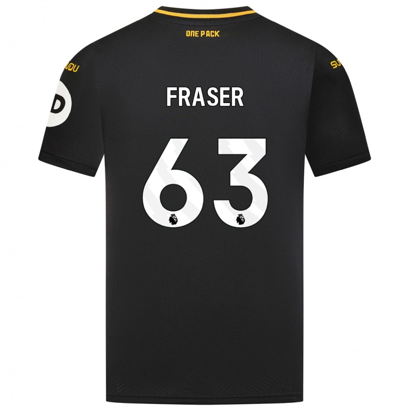 Danxen Kvinnor Nathan Fraser #63 Svart Bortatröja Matchtröjor 2024/25 Tröjor T-Tröja