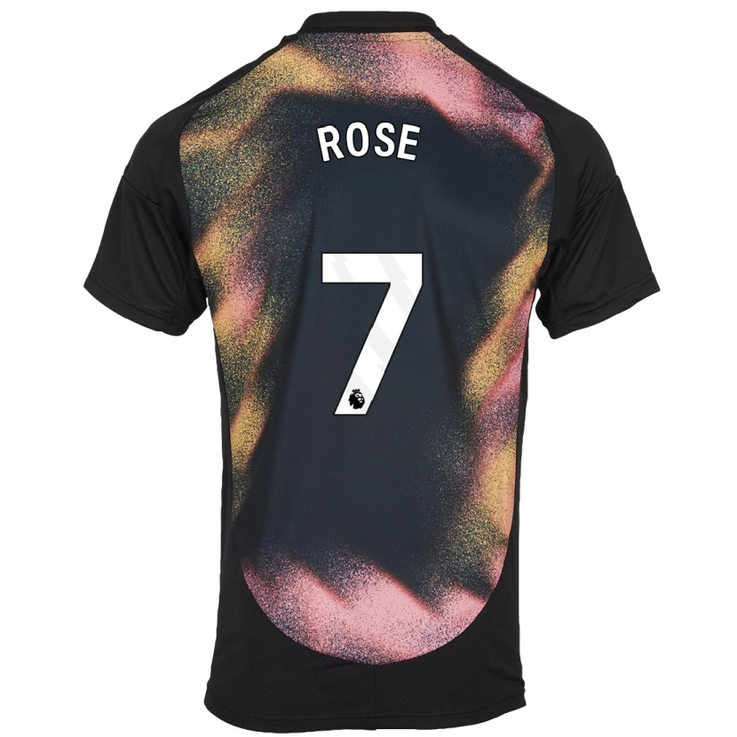 Danxen Kvinnor Deanne Rose #7 Svart Vit Bortatröja Matchtröjor 2024/25 Tröjor T-Tröja