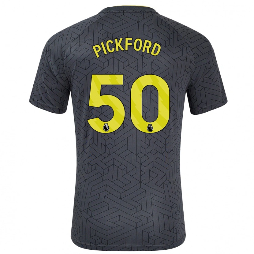 Danxen Kvinnor George Pickford #50 Svart Gul Bortatröja Matchtröjor 2024/25 Tröjor T-Tröja