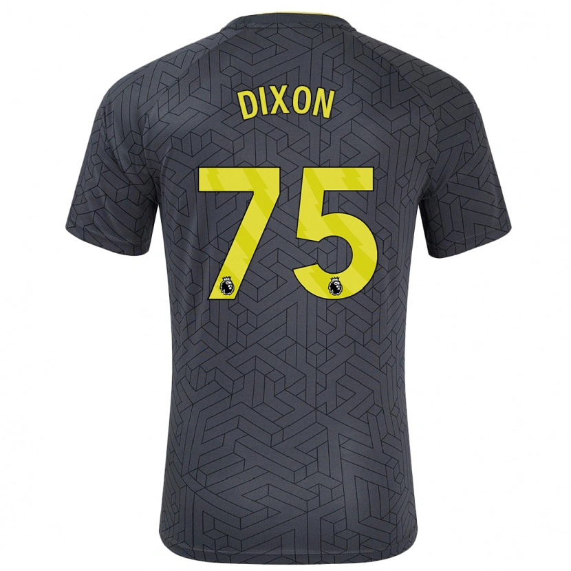 Danxen Kvinnor Roman Dixon #75 Svart Gul Bortatröja Matchtröjor 2024/25 Tröjor T-Tröja