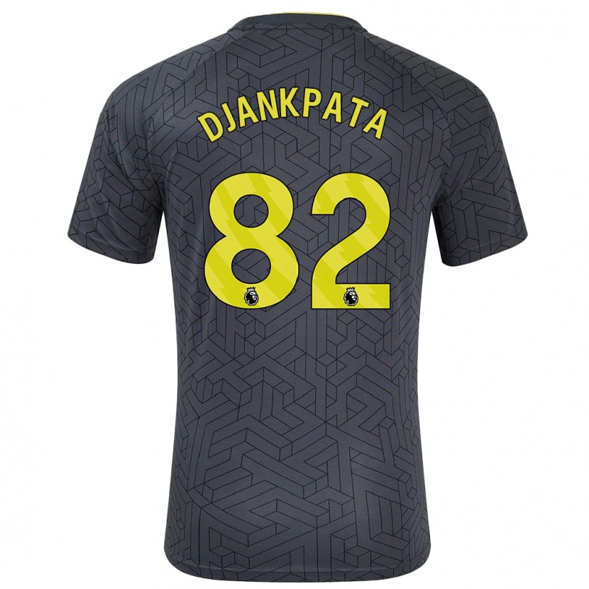 Danxen Kvinnor Halid Djankpata #82 Svart Gul Bortatröja Matchtröjor 2024/25 Tröjor T-Tröja