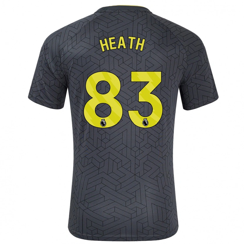 Danxen Kvinnor Isaac Heath #83 Svart Gul Bortatröja Matchtröjor 2024/25 Tröjor T-Tröja