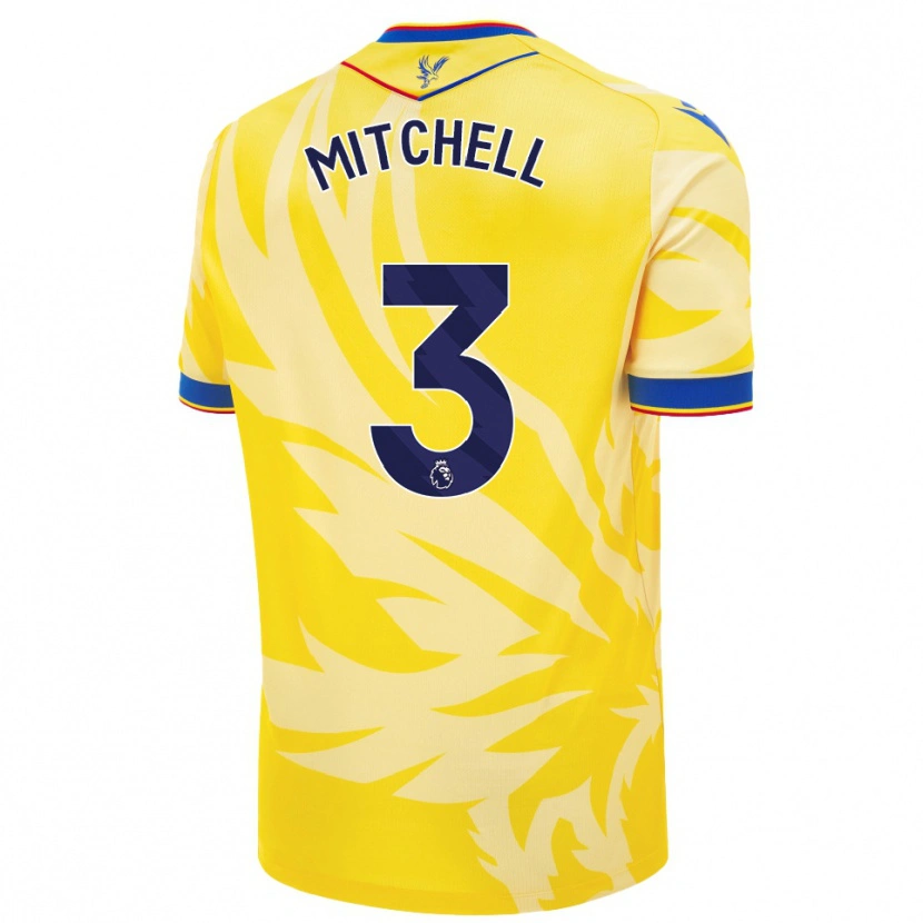 Danxen Kvinnor Tyrick Mitchell #3 Gul Bortatröja Matchtröjor 2024/25 Tröjor T-Tröja