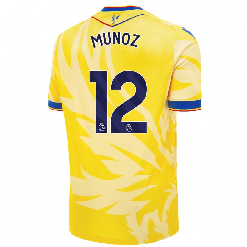Danxen Kvinnor Daniel Muñoz #12 Gul Bortatröja Matchtröjor 2024/25 Tröjor T-Tröja