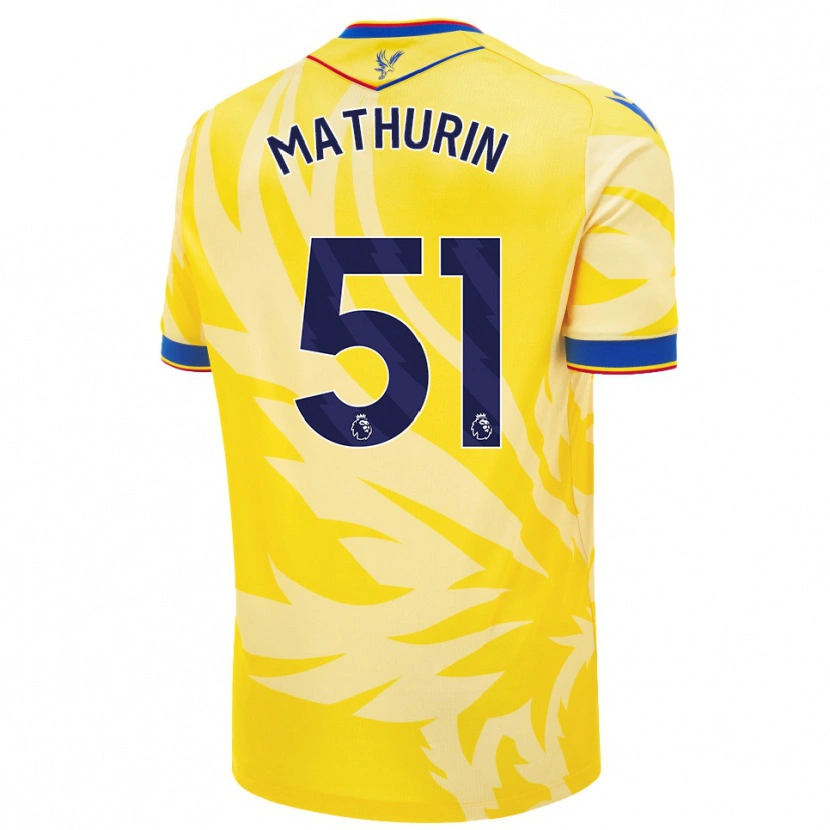 Danxen Kvinnor Roshaun Mathurin #51 Gul Bortatröja Matchtröjor 2024/25 Tröjor T-Tröja