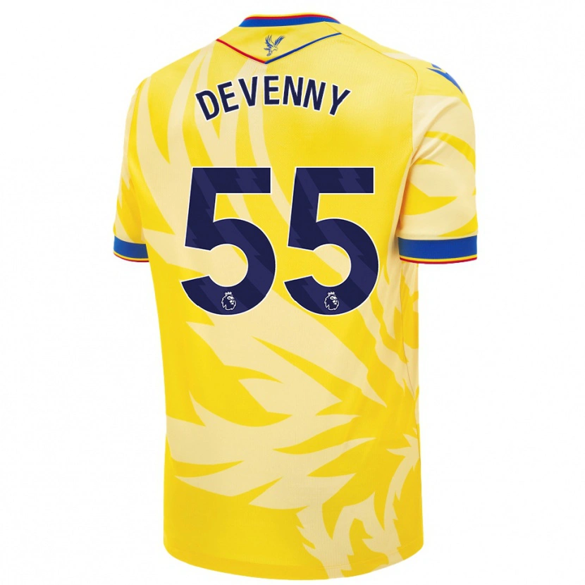 Danxen Kvinnor Justin Devenny #55 Gul Bortatröja Matchtröjor 2024/25 Tröjor T-Tröja