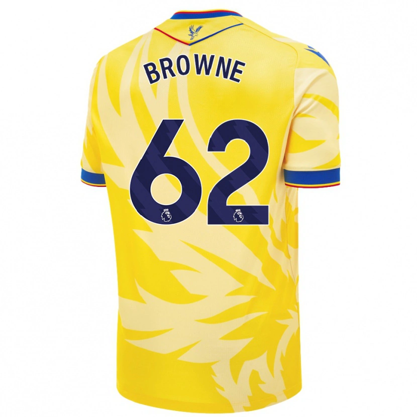 Danxen Kvinnor Luke Browne #62 Gul Bortatröja Matchtröjor 2024/25 Tröjor T-Tröja
