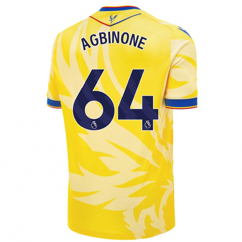 Danxen Kvinnor Asher Agbinone #64 Gul Bortatröja Matchtröjor 2024/25 Tröjor T-Tröja