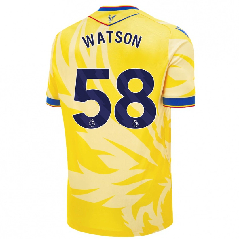 Danxen Kvinnor Noah Watson #58 Gul Bortatröja Matchtröjor 2024/25 Tröjor T-Tröja
