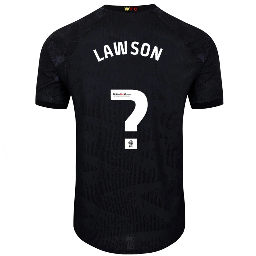 Danxen Kvinnor Jonathan Lawson #0 Svart Vit Bortatröja Matchtröjor 2024/25 Tröjor T-Tröja