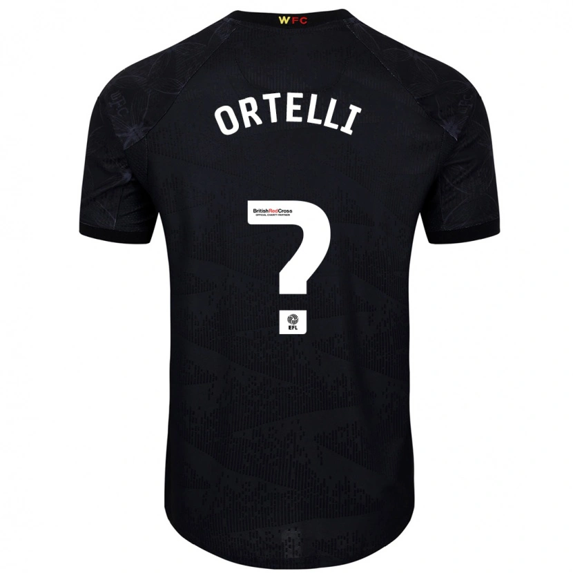 Danxen Kvinnor Gabriel Ortelli #0 Svart Vit Bortatröja Matchtröjor 2024/25 Tröjor T-Tröja