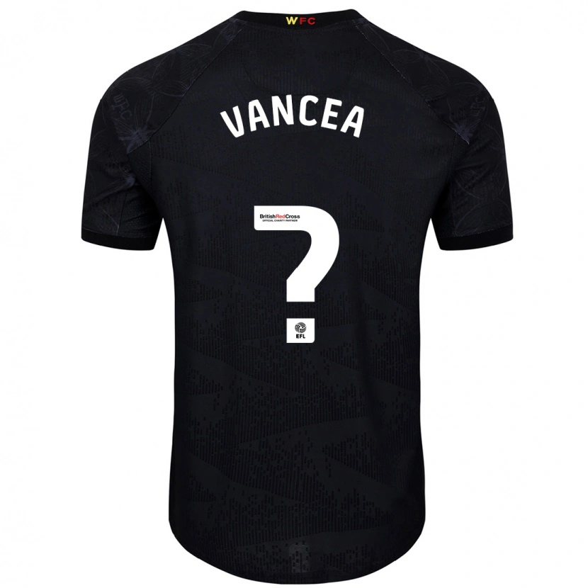 Danxen Kvinnor Raul Vancea #0 Svart Vit Bortatröja Matchtröjor 2024/25 Tröjor T-Tröja