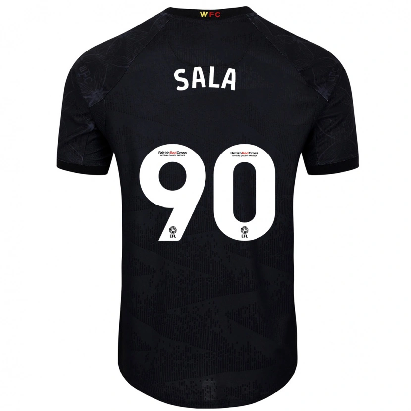 Danxen Kvinnor Joel Sala #90 Svart Vit Bortatröja Matchtröjor 2024/25 Tröjor T-Tröja
