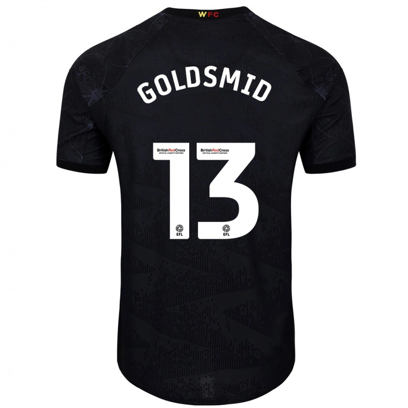 Danxen Kvinnor Jacqui Goldsmid #13 Svart Vit Bortatröja Matchtröjor 2024/25 Tröjor T-Tröja