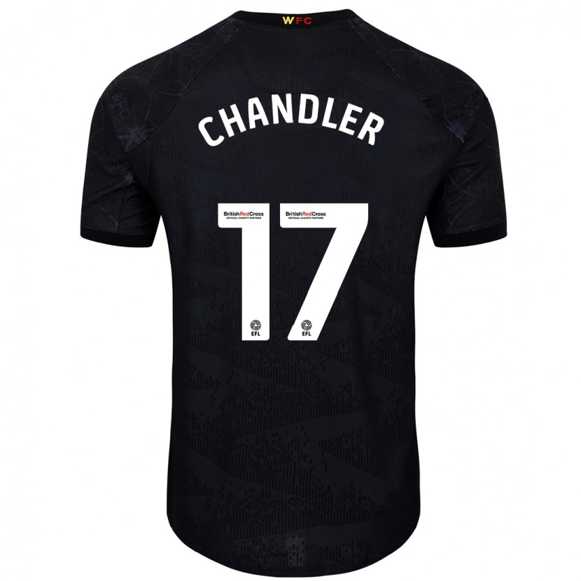 Danxen Kvinnor Megan Chandler #17 Svart Vit Bortatröja Matchtröjor 2024/25 Tröjor T-Tröja