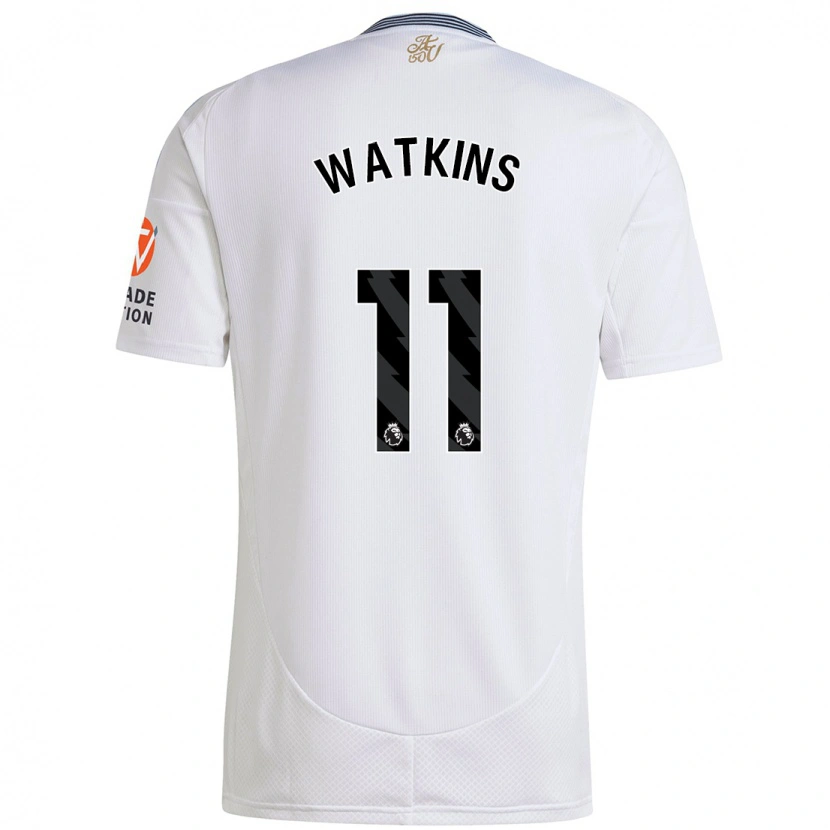 Danxen Kvinnor Ollie Watkins #11 Vit Bortatröja Matchtröjor 2024/25 Tröjor T-Tröja
